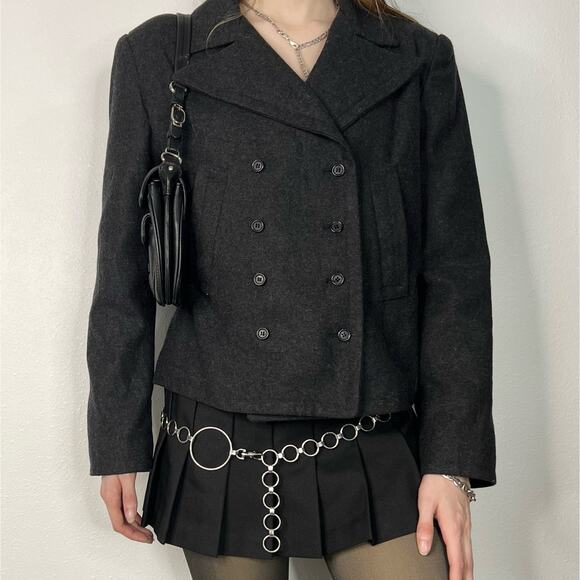 Vintage Jackets & Blazers - Vintage Out Brook Wool Blend Lightweight Jacket Gray
